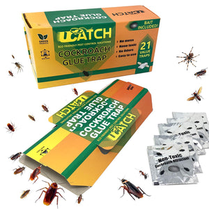 Ucatch ™XRoach Cockroach Glue Trap (Bait included) 21 traps - ucatchstore